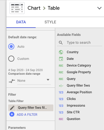 The report layout