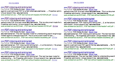 PDF document indexed