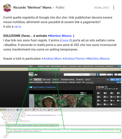 Google+ conversation