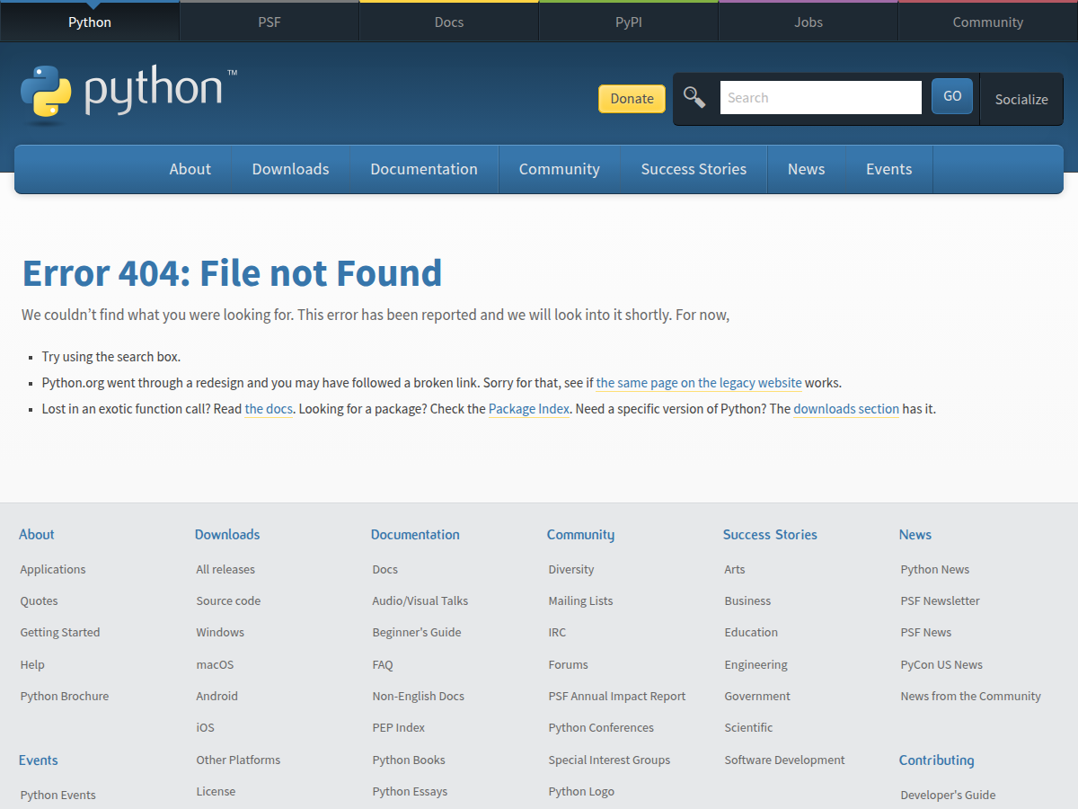 A sitemap.xml URL returning a styled HTML 404 page instead of XML